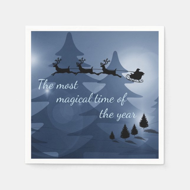 Magical Christmas Scene Napkin (Front)