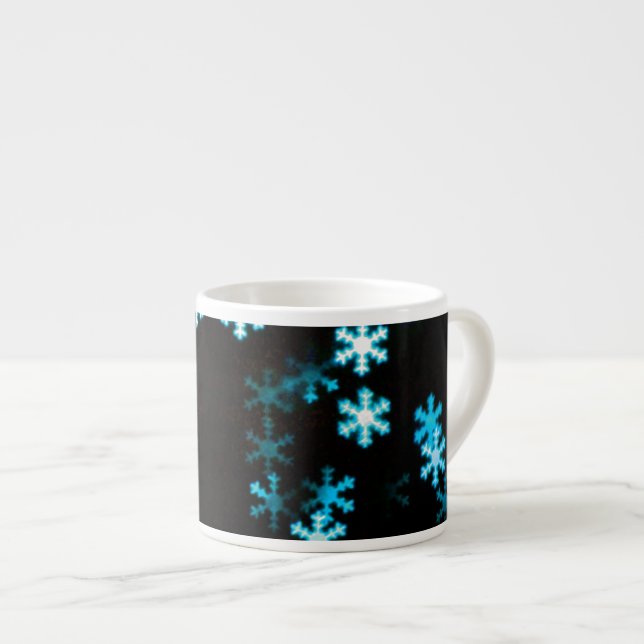 Magical Christmas Snowflakes Espresso Cup (Front Right)
