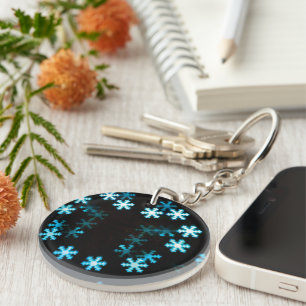 Magical Christmas Snowflakes Key Ring