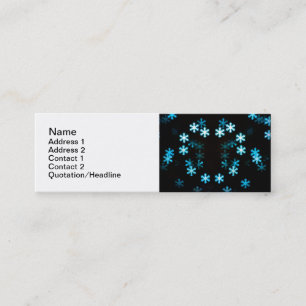 Magical Christmas Snowflakes Mini Business Card