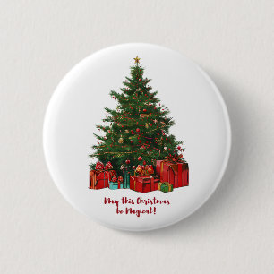 Magical Christmas Tree Button