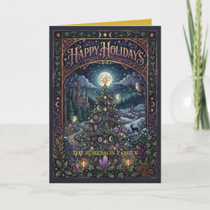 Magical Christmas Tree Happy Holidays Card