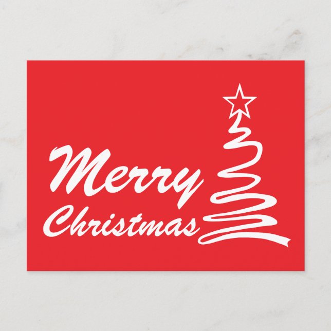 Magical Christmas Tree Holiday Postcard (Front)