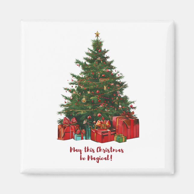 Magical Christmas Tree Magnet (Front)
