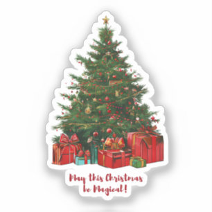 Magical Christmas Tree with Gifts Sticker