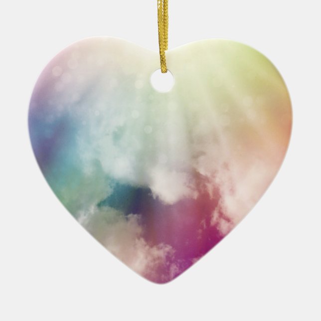 Magical Clouds Ceramic Ornament (Front)