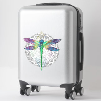 Magical colourful dragonfly mandala