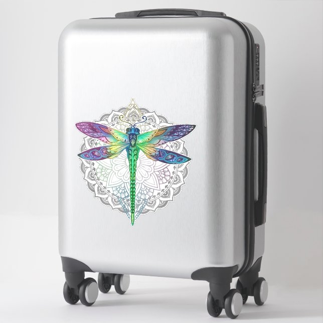 Magical colourful dragonfly mandala (Suitcase)