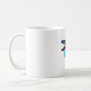Magical Colourful Dragonfly Mandala Coffee Mug