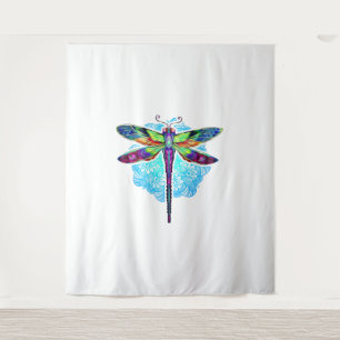 Magical Colourful Dragonfly Mandala Tapestry