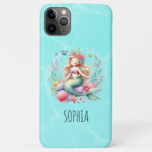 Magical Colourful Mermaid Name Birthday Gift iPhone 11 Pro Max Case