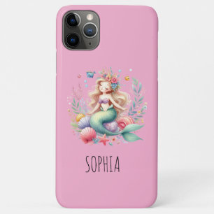 Magical Colourful Mermaid Name Birthday Gift iPhone 11 Pro Max Case