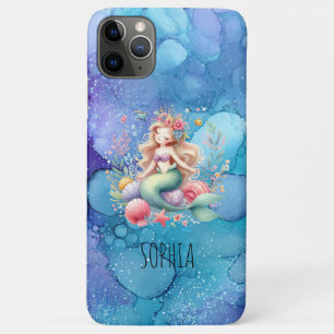 Magical Colourful Mermaid Name Birthday Gift iPhone 11 Pro Max Case