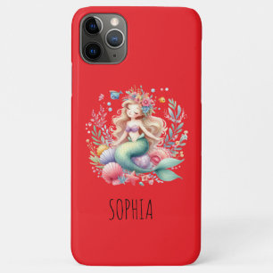 Magical Colourful Mermaid Name Birthday Gift iPhone 11 Pro Max Case