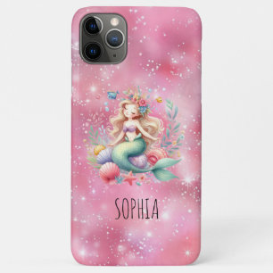 Magical Colourful Mermaid Name Birthday Gift iPhone 11 Pro Max Case
