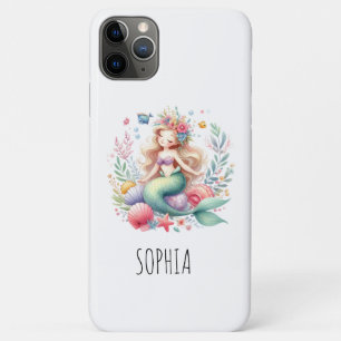 Magical Colourful Mermaid Name Birthday Gift iPhone 11 Pro Max Case