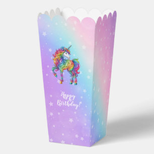 Magical colourful unicorn favour box
