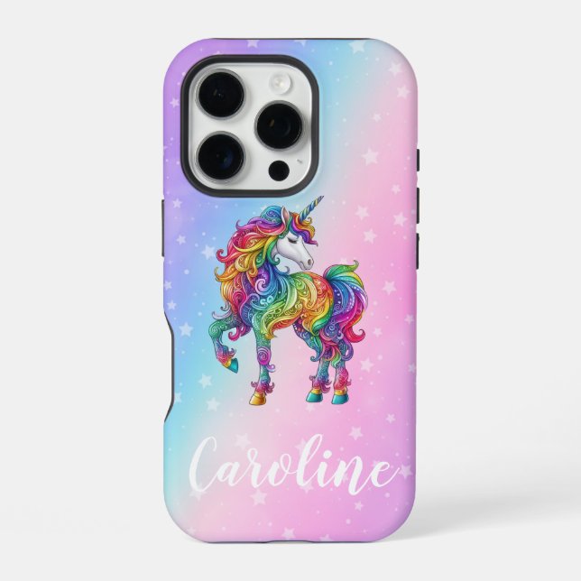 Magical colourful unicorn  iPhone case (Back)