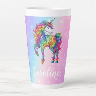 Magical colourful unicorn  latte mug
