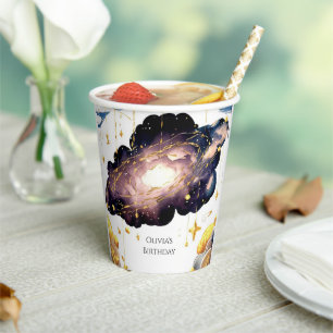 Magical Comet Space Birthday Paper Cups