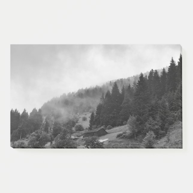 Magical, cool nature in fog post-it notes (Front)