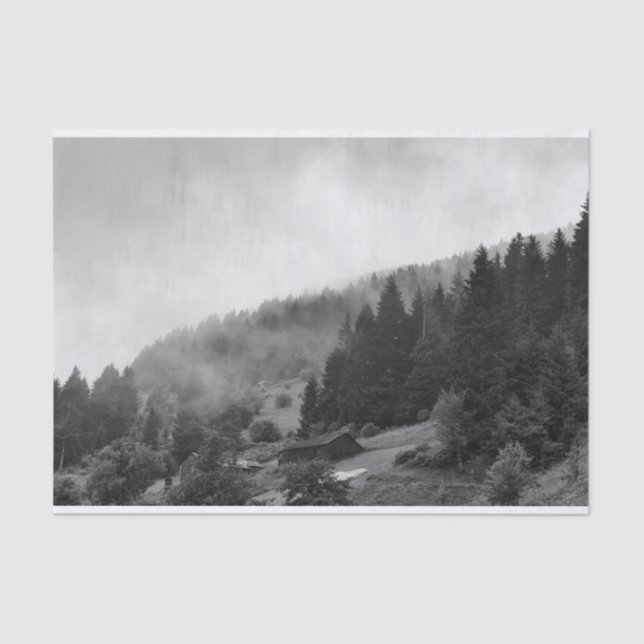 Magical, cool nature in fog tissue paper (Front)