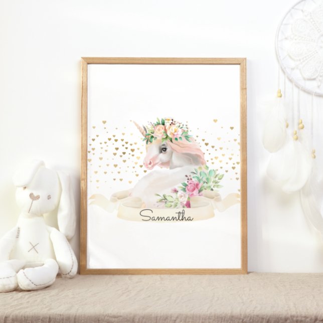 Magical Creature Princess Unicorn Girl Nursery Poster (Creator Uploaded)