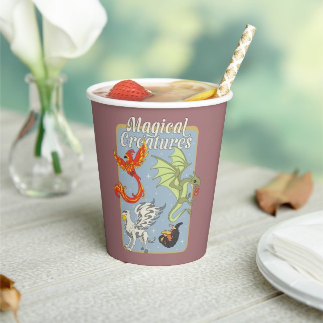 Magical Creatures Vintage Graphic Paper Cups (Insitu)
