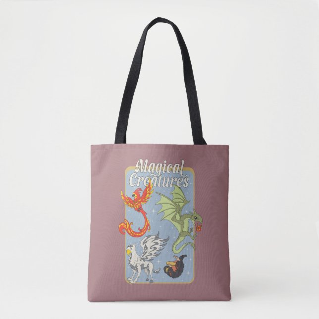 Magical Creatures Vintage Graphic Tote Bag (Front)
