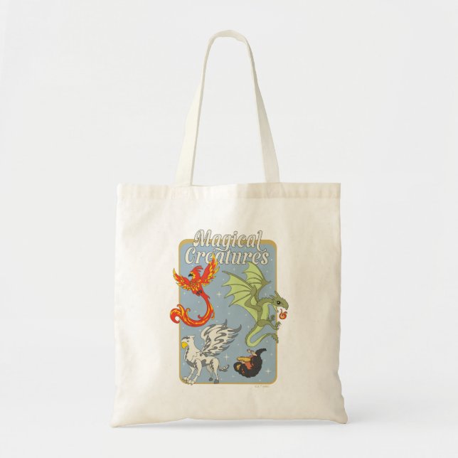 Magical Creatures Vintage Graphic Tote Bag (Front)