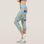 Magical Creatures Vintage Pattern Capri Leggings<br><div class="desc">Bring the wonder of magical creatures to life with this vibrant all-over pattern design. Featuring soaring phoenixes, proud hippogriffs, playful dragons, and other enchanting beasts, this lively print captures the excitement and adventure of the wizarding world. Set against a soft sky-blue background with twinkling star accents, the colorful illustrations create...</div>
