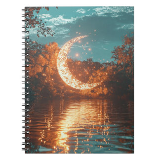Magical Crescent Moon Spiral Notebook