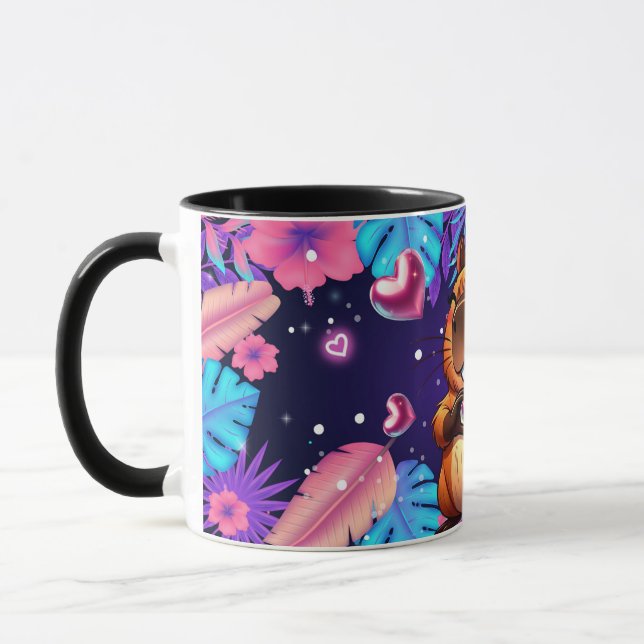 magical cup with capybara motif (Left)