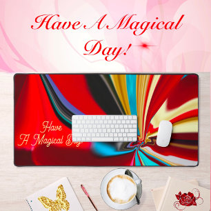 Magical Day Motivational Liquified Abstract  Desk Mat