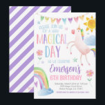 Magical Day Unicorn Birthday Invite<br><div class="desc">Magical Day Unicorn Birthday Invite</div>