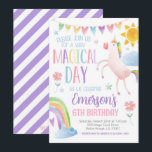 Magical Day Unicorn Birthday Invite<br><div class="desc">Magical Day Unicorn Birthday Invite</div>