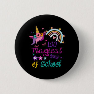 Magical Days Of School Rainbow Teacher Unicorn Gir 6 Cm Round Badge