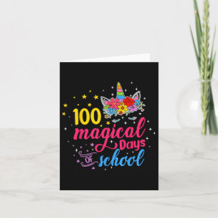 Magical Days Unicorn Kids Costume 100th Day Of Sch Card