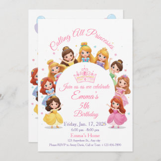 Magical Disney Princess Birthday Card for Girls