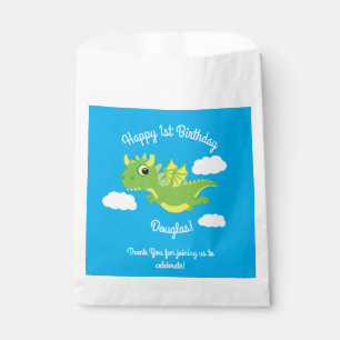 Magical Dragon Cute 1st Birthday Party Favour Bags