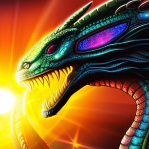 Magical Dragon Head Face T-Shirt 