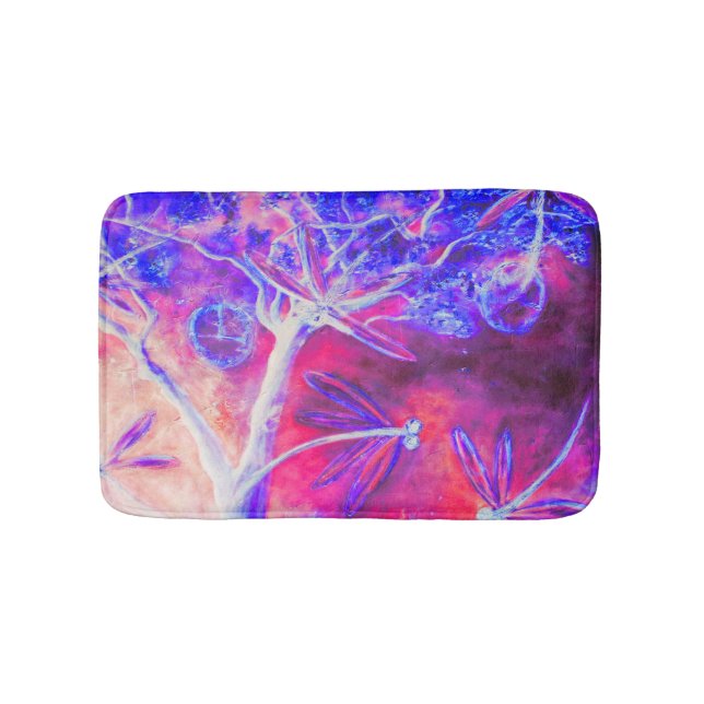 Magical Dragonfly Forest Bath Mat (Front)