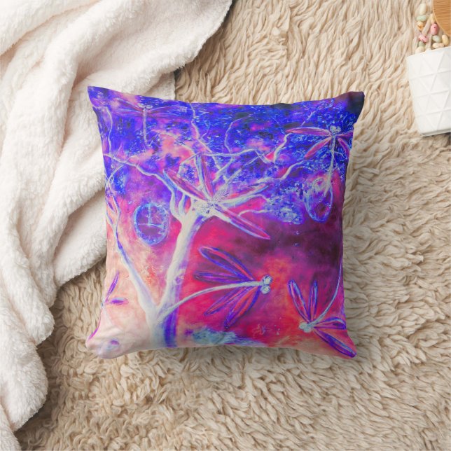 Magical Dragonfly Forest Cushion (Blanket)