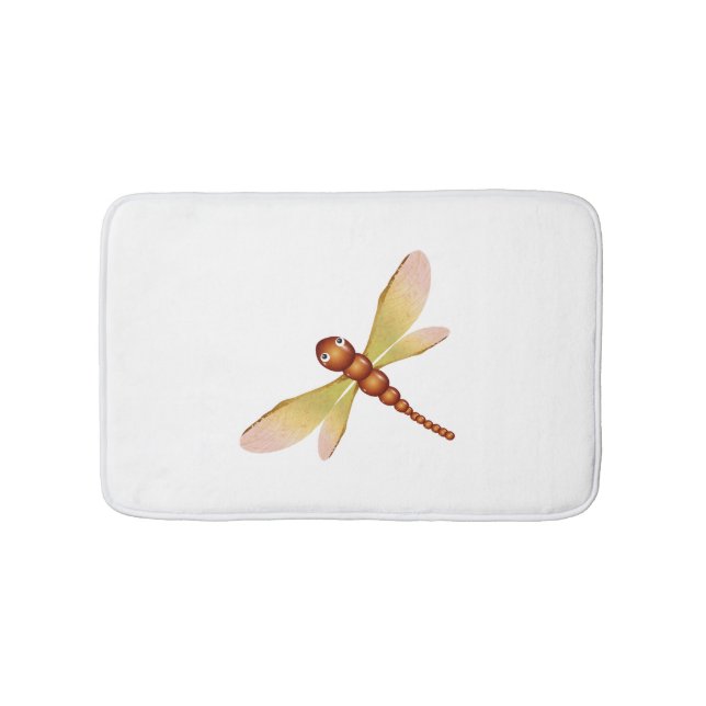 magical dragonfly made from chestnut and maple see bath mat (Front)