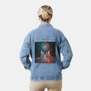 Magical Dream Catcher Denim Jacket - Boho Chic