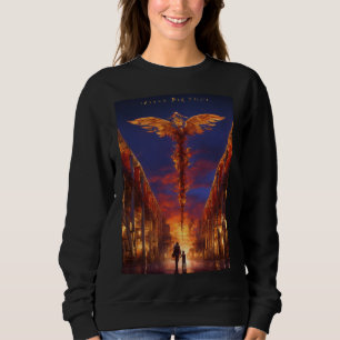 magical eagle fly on sky sweatshirt
