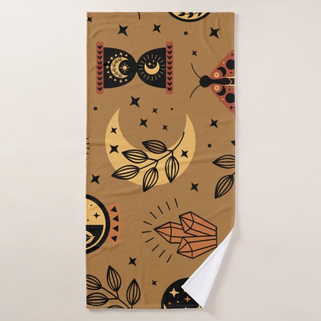 Magical Elements: Enchanting Seamless Pattern Bath Towel (Bath Towel)