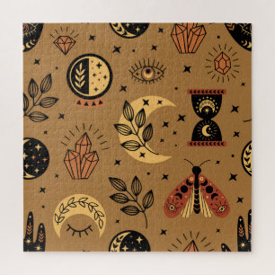 Magical Elements: Enchanting Seamless Pattern Jigsaw Puzzle