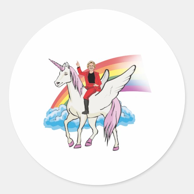 Magical Elizabeth Warren Classic Round Sticker (Front)