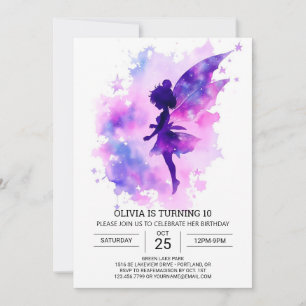 Magical Enchanted Fairy Birthday Invitation